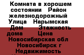 Комната в хорошем состоянии › Район ­ железнодорожный › Улица ­ Нарымская › Дом ­ 9 › Этажность дома ­ 5 › Цена ­ 5 500 - Новосибирская обл., Новосибирск г. Недвижимость » Квартиры аренда   